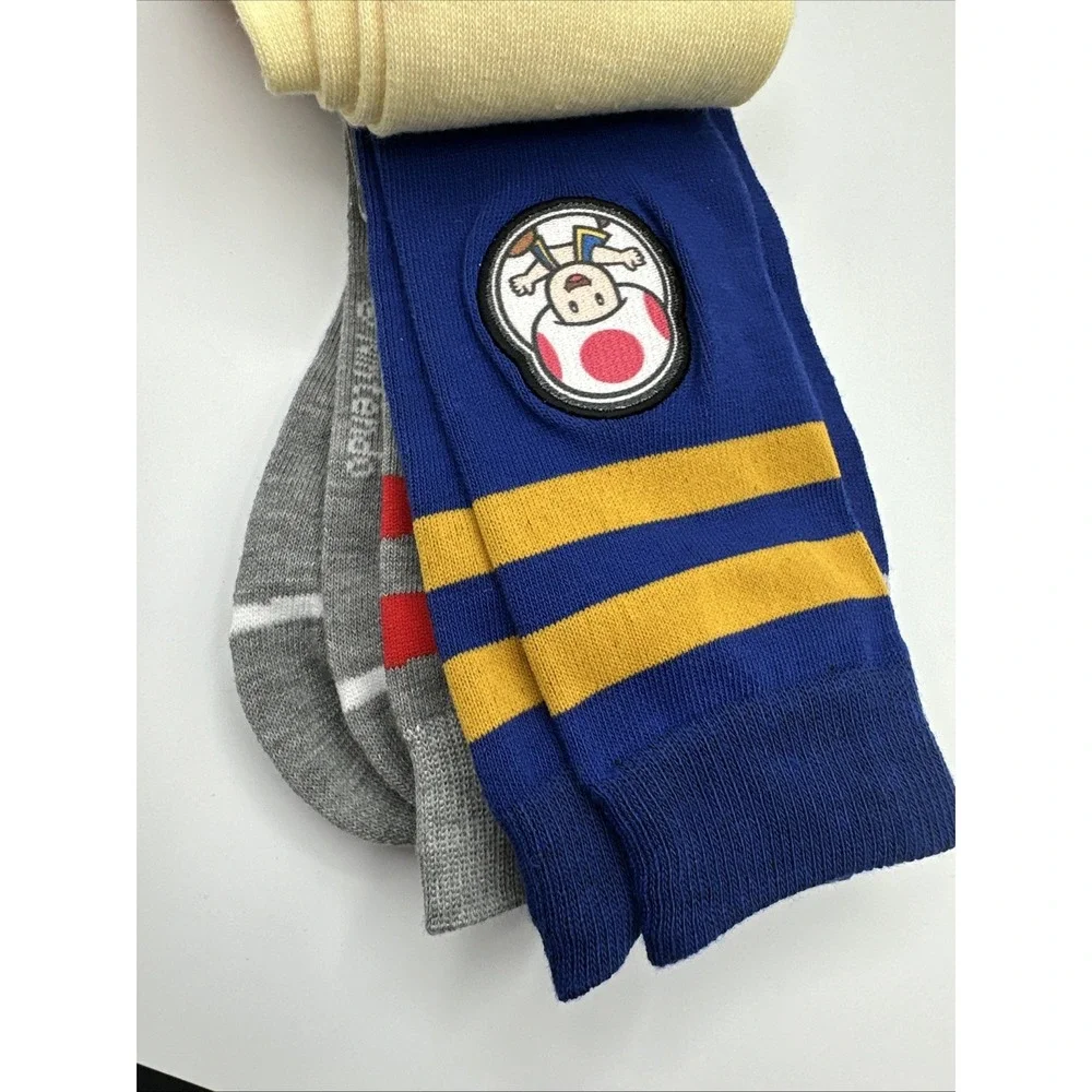 Nintendo Princess Peach, Toad & Donkey Kong‎ 3pk Crew Socks 8-12